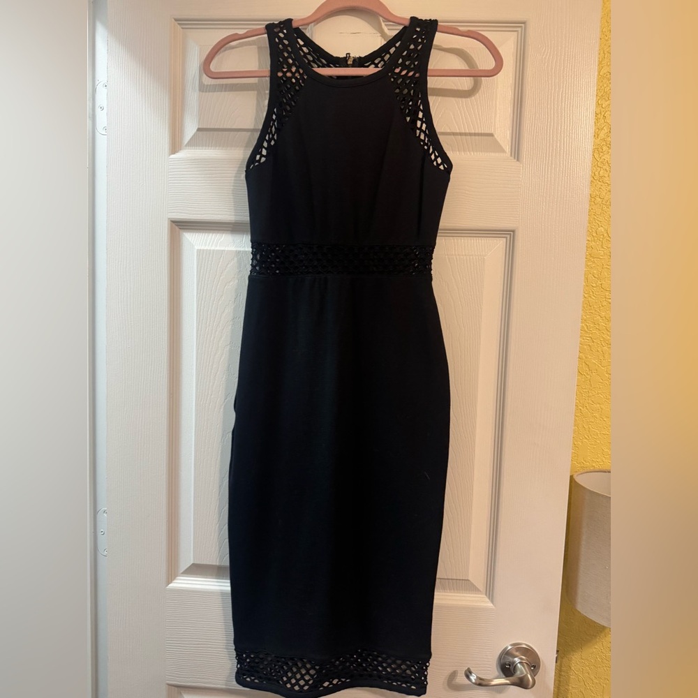 Material Girl Black Backless Dress